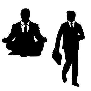 The outline of a man in a suit Stock Illustration