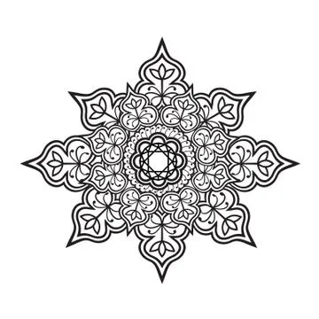 Outline mandala Stock Illustration