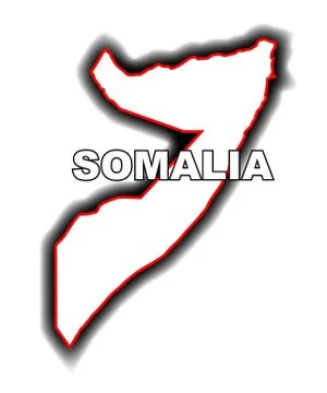 Outline Map of Somalia Stock Illustration