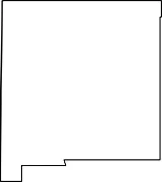 Outline map of the state of New Mexico in the USA Stock-Illustration