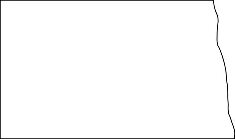 Outline map of the state of North Dakota in the USA Stock Illustration