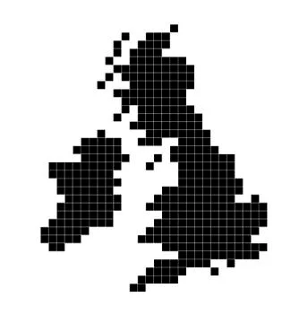 Outline map of UK Stock Illustration