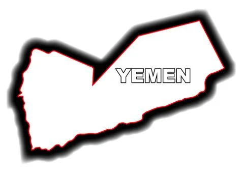 Outline Map of Yemen Stock Illustration