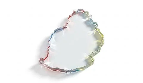 Outline of Mauritius map with translucent national flag colors and shimmeri.. Stock Illustration