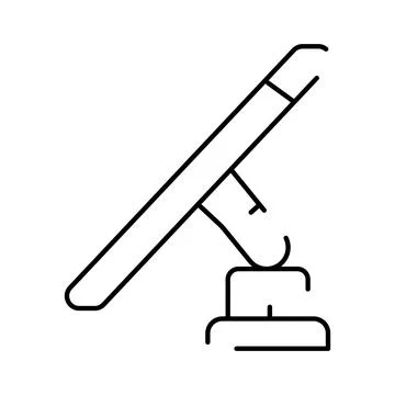 Outline microscope icon representing science and research Illustrazione stock