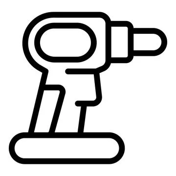 Outline of a microscope illustration Illustrazione stock