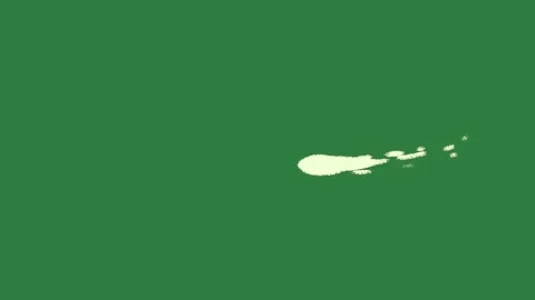 Outline Moving On Green Screen Chroma Key Background Stock Footage 338017564