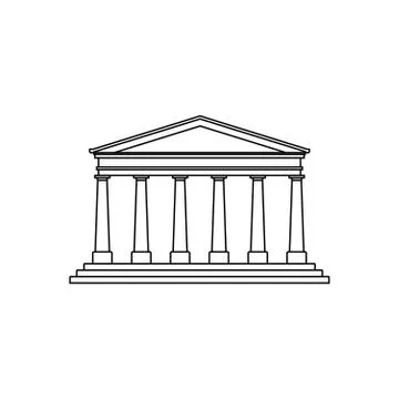 Outline Museum Design Stock Illustration