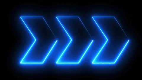 Outline Neon Arrows Stock Illustration