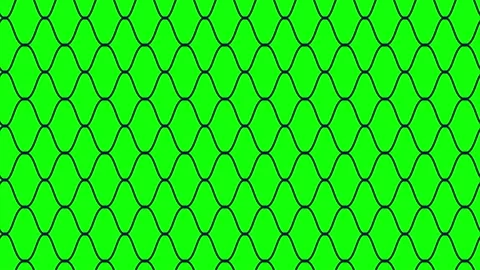Outline net seamless pattern on a green chroma key background. Looping grid a Stock Footage 164681555