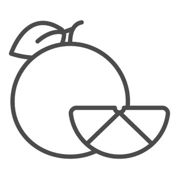 Outline orange vector icon. isolated black simple line element illustration from Stock Illustration