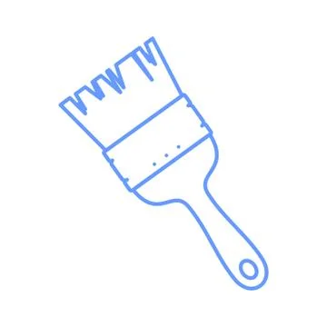 Outline Paintbrush Drawing Object Vector Illustration Graphic Illustrazione stock