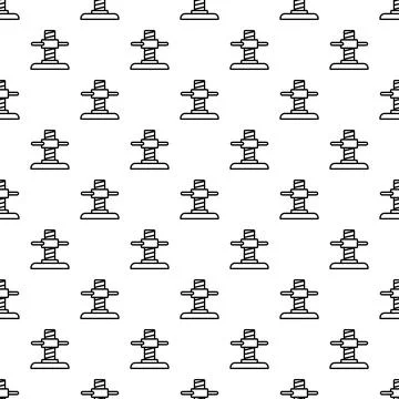Outline pattern with industrial jacks vector background Illustrazione stock