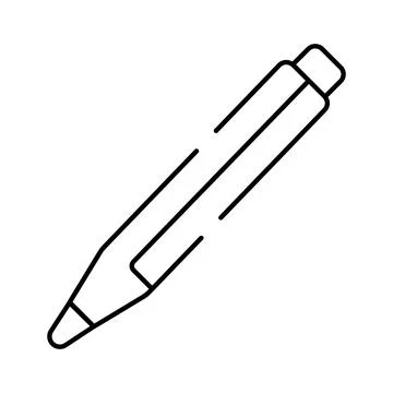 Outline pen drawing vector icon for writing Stock Illustration