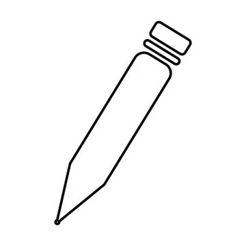 Outline pen icon with vector Stock Illustration