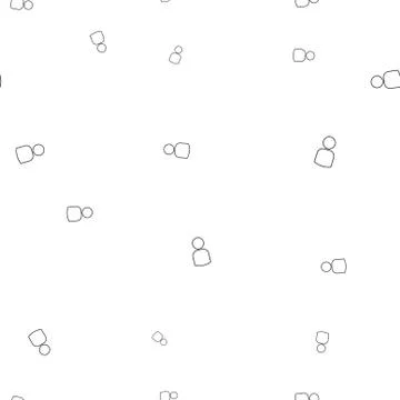 Outline of people seamless pattern Stock Illustration