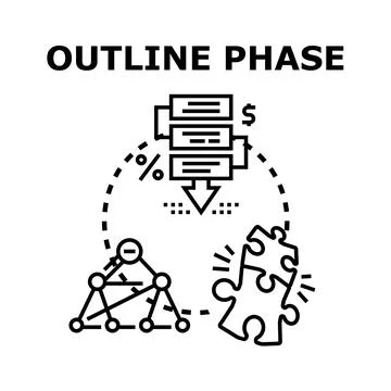 Outline phase plan and strategy development Stock Illustration