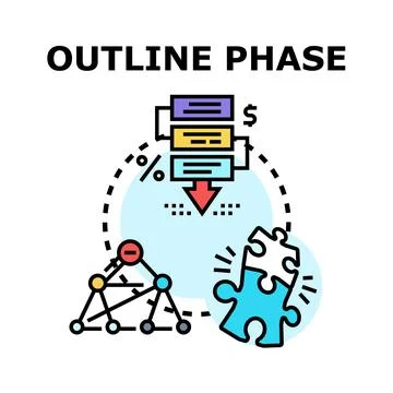 Outline phase plan and strategy development Stock Illustration