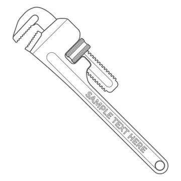 Outline pipe wrench Stock-Illustration