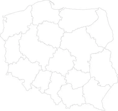 Outline Poland map Stock Illustration
