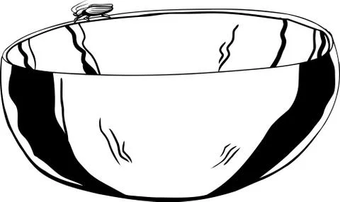 Outline of Roach on Bowl Stock Illustration
