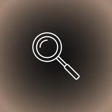 Outline search icon on black/dark gray and beige gradient background Stock Illustration
