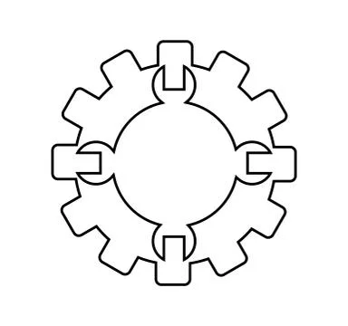 Outline settings icon vector Stock Illustration