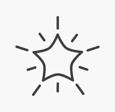 Outline shape star icon. Vector illustration. Stock Illustration