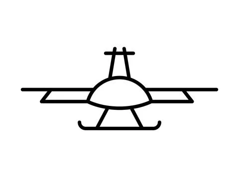 Outline of a Simplistic Airplane Design for Educational Purposes Stock Illustration