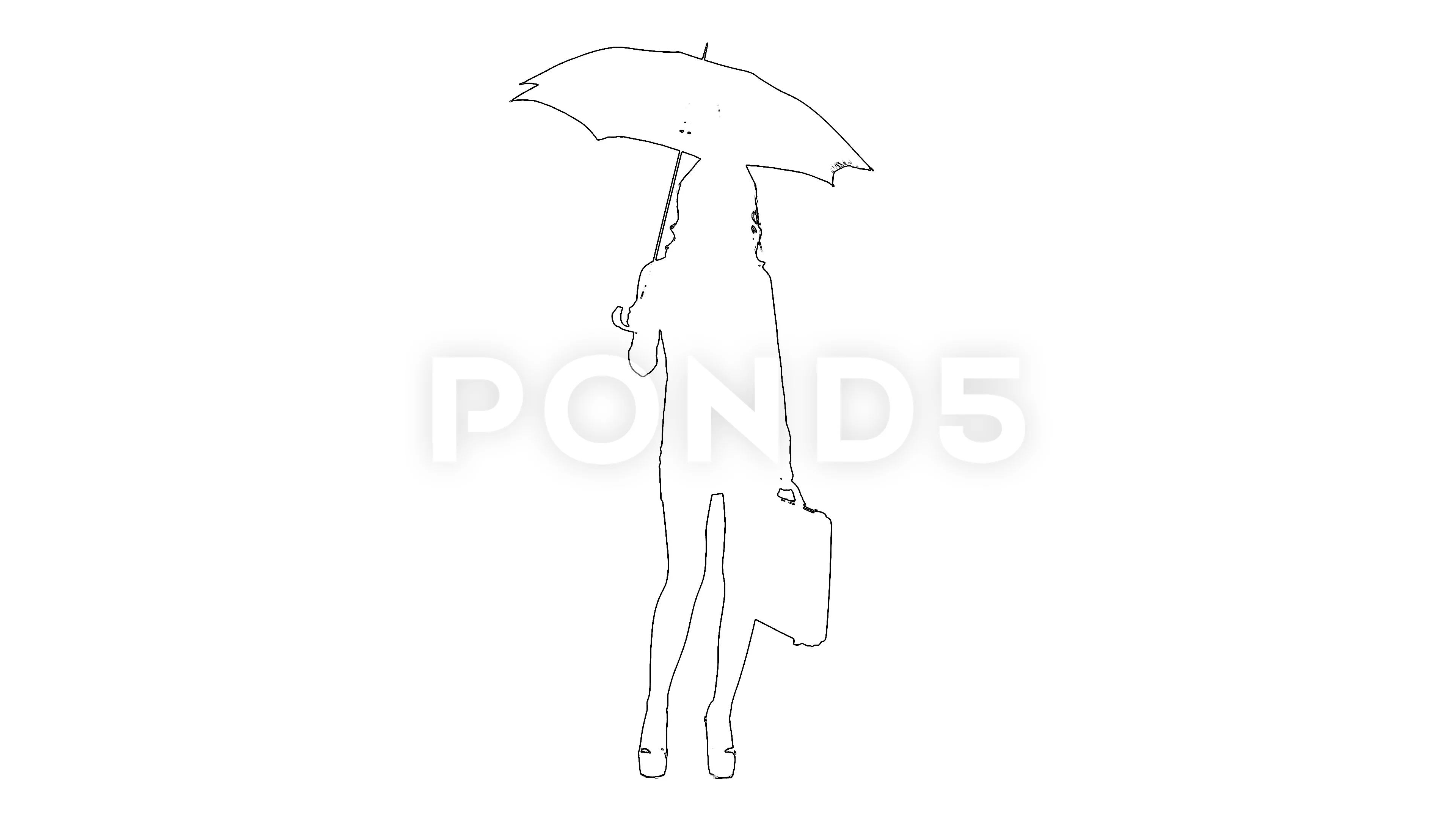 Easy How to Draw an Umbrella Tutorial Video and Coloring Page