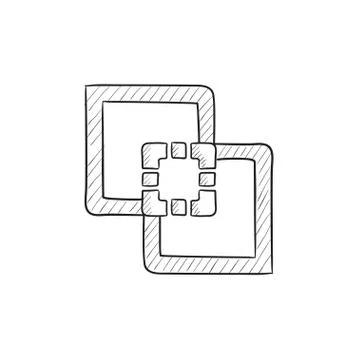 Outline sketch icon Illustrazione stock