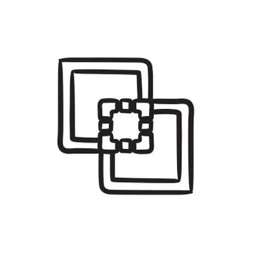 Outline sketch icon Illustrazione stock