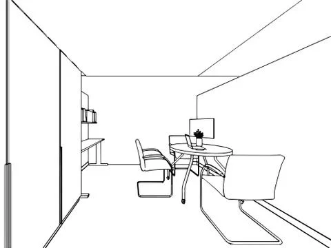 Outline sketch of a interior Stock Illustration