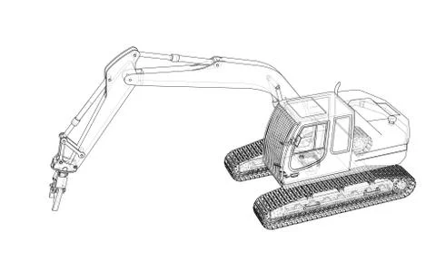 Outline sloopkraan concept Illustrazione stock