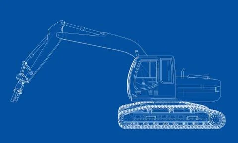 Outline sloopkraan concept Stock Illustration