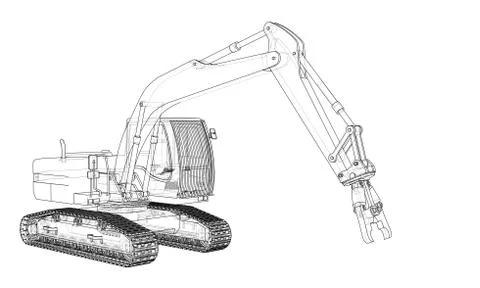 Outline sloopkraan concept Stock Illustration