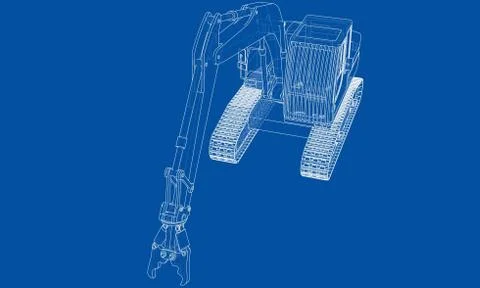 Outline sloopkraan concept Illustrazione stock
