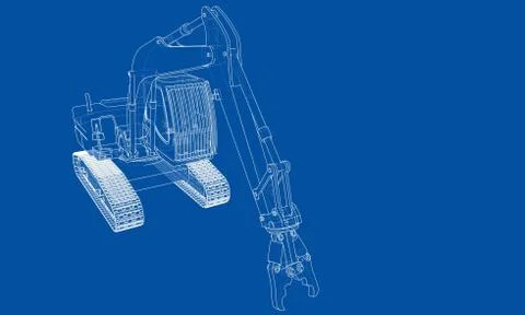 Outline sloopkraan concept Stock Illustration