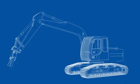 Outline sloopkraan concept Stock Illustration