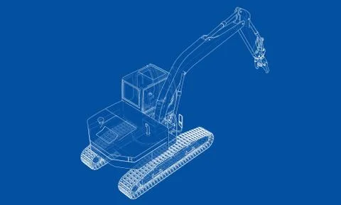 Outline sloopkraan concept Stock Illustration