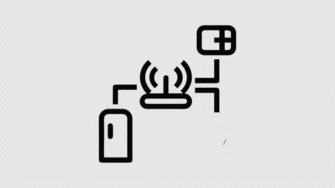 Outline Smart Home Network Animation with Path Reveal on Transparent Background 스톡 동영상 337653138