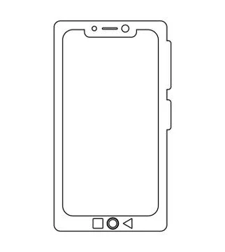 Outline smartphone icon vector Stock Illustration