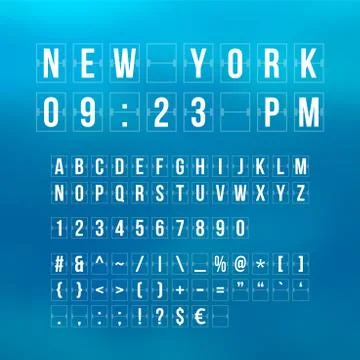 Outline sountdown timer and date, flat calendar scoreboard Stock Illustration