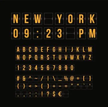 Outline sountdown timer and date, flat calendar scoreboard イラスト素材