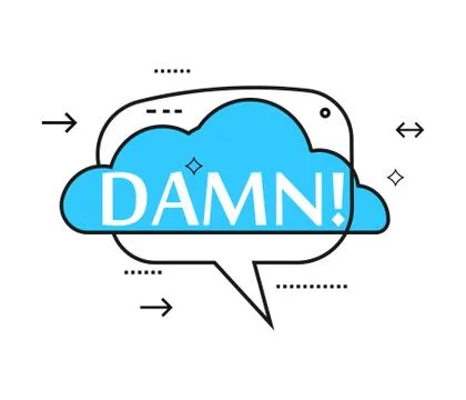 Outline speech bubble with Dawn! phrase Stock Illustration