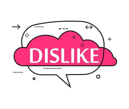 Outline speech bubble with Dislike phrase Stock Illustration