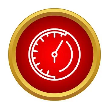 Outline speedometer icon showing speed or measurement 스톡 일러스트