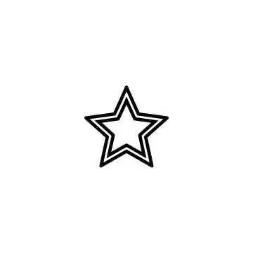 Outline star icon simple geometric shape vector graphic element Stock Illustration
