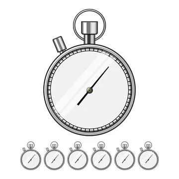 Outline stopwatch cartoon vector graphic Stock Illustration