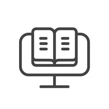 Outline style ui icons online education and training course collection. Vec.. Stock Illustration